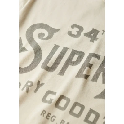 Afbeelding van Superdry Heritage Brand Tshirt print, Heren, Maat: Small, Riff white