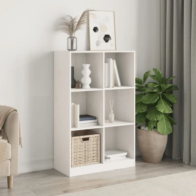 Afbeelding van Boekenkast 70x33x110 massief grenenhout wit