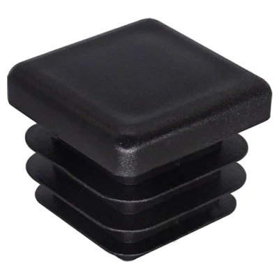 Afbeelding van SKIR&#039;CO 40 stuks vierkante kunststof doppen 20 x mm zwart RAL 9005