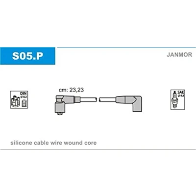 Afbeelding van JANMOR S05.P Bougiekabelset