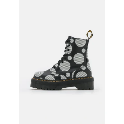 Afbeelding van Dr. Martens Jadon Veterboots, Dames, Maat: 36, Black/white Leer