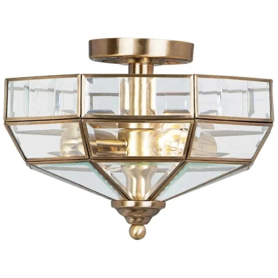 Afbeelding van Plafondlamp Old Park, antiek messing