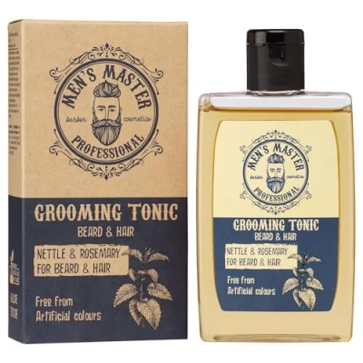 Afbeelding van Men&#039;s Master Grooming Tonic for Hair &amp; Beard Volume Textuur Haar En Baardverzorging Bij Föhnen