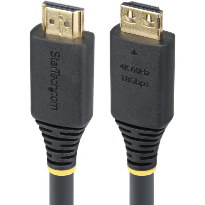 Afbeelding van StarTech.com 6m High Speed HDMI Kabel met Grip Connectors, 4K 60Hz/1440p 144Hz, HDR10/HDCP 2.2/ARC, 18Gbps, UHD 2.0 voor TV/Monitor/Display, TPE Mantel