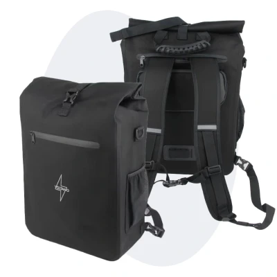 Afbeelding van Voltano Luxe E bike Fietstas / Rugtas Zwart 28L Laptopvak