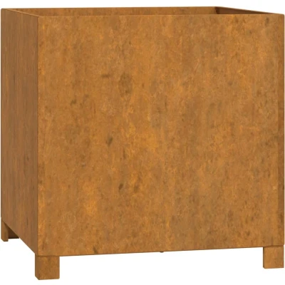 Afbeelding van Plantenbak met poten roestig 49x47x50 cm cortenstaal