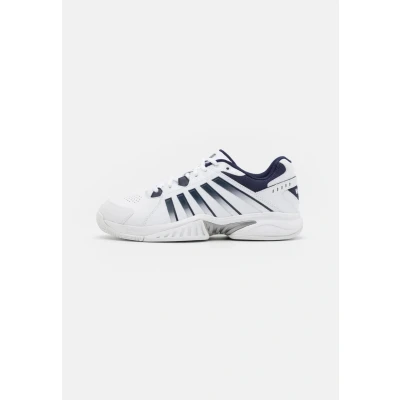 Afbeelding van K SWISS Receiver V Tennisschoenen voor alle ondergronden, Heren, Maat: 41, White/peacoat/silver Leer en textiel