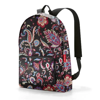 Afbeelding van Reisenthel Mini Maxi Rucksack Rugzak Opvouwbaar 14L Paisley Zwart