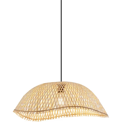 Afbeelding van QAZQA lily Bohemian Hanglamp 1 lichts Ø 60 cm Naturel Woonkamer Slaapkamer Keuken