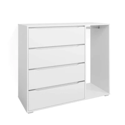 Afbeelding van Vicco Kinderkledingkast Ruben, Wit, 120 x 101.9 cm met 4 laden