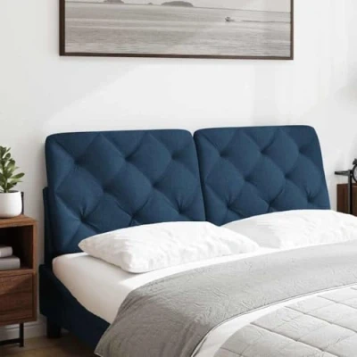 Afbeelding van Hoofdbordkussen 140 cm stof blauw