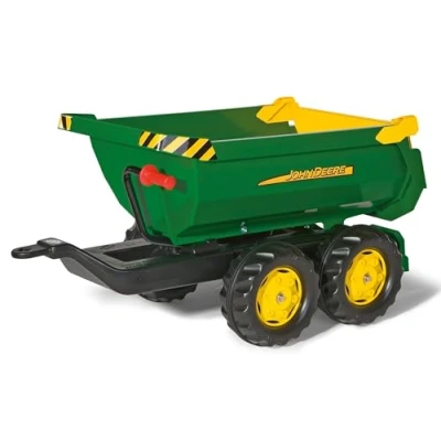 Afbeelding van ROLLY TOYS 12 216 5 Aanhangwagen Rollyhalfpipe John Deere Dubbele assen Groen