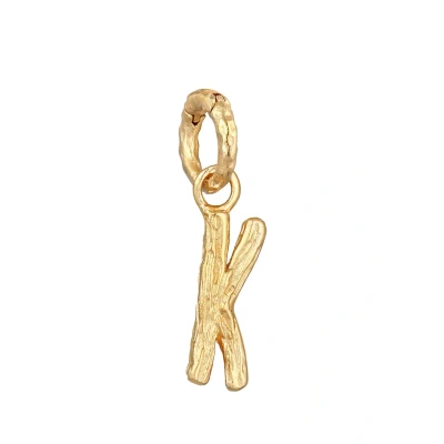Afbeelding van Elli Organic Letter K Hanger goldcoloured, Dames, Maat: One Size, Gold coloured