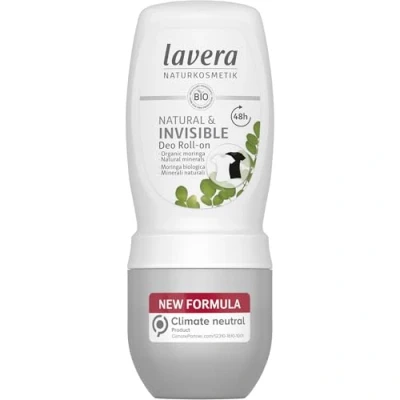 Afbeelding van Lavera Deodorant roll on natural &amp; invisible bio EN IT (50ml)