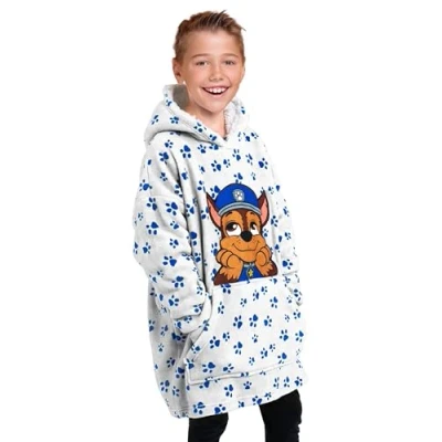 Afbeelding van United Labels Paw Patrol Chase oversize Cozy Hoodie pour garçon Pull moelleux couverture bleu
