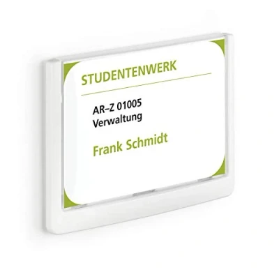 Afbeelding van Durable Click Sign Deurnaamhouder, Ft 14,9 X 10,55 Cm, Wit Deurnaamhouder