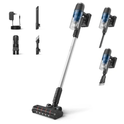 Afbeelding van Philips Draadloze stofzuiger serie 3000 draagbare modus, digitale motor, precisieopzetstuk en led, looptijd van 60 minuten, afneembare batterij, PowerCyclone 8 technologie (XC3032/01)
