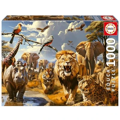 Afbeelding van EDUCA puzzel 1000 stuks wilde dieren