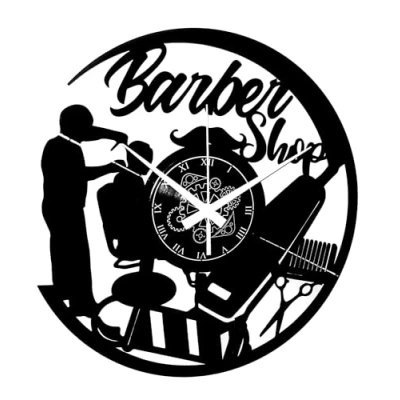 Afbeelding van Instant Karma Clocks Wandklok, haarsnit, pruik, barbier, winkel, vintage, cadeau idee