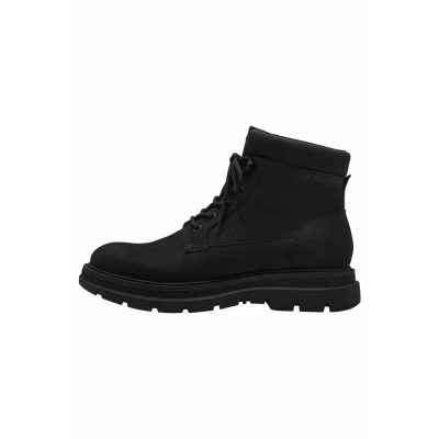 Afbeelding van S.OLIVER Stiefelette 51621743 Veterboots, Heren, Maat: 40, Black Leer/ synthetisch