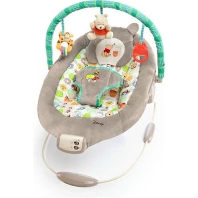Image de Disney Baby Transat Winnie L&#039;Ourson, Cale Tete Ergonomique Amovible, Vibrations, 7 Mélodies, Arche D&#039;Éveil Avec 3 Jouets