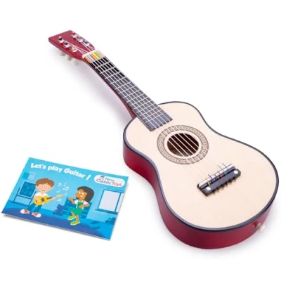 Afbeelding van New Classic Toys Beginnersgitaar met muziekboek, natuur, 344