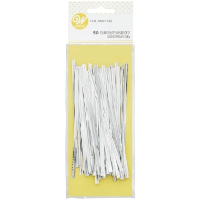 Afbeelding van Wilton Silver Twist Ties pk/50