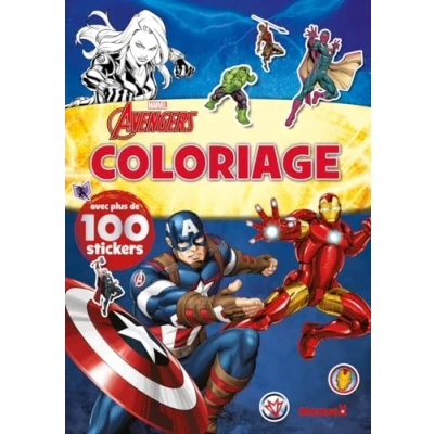 Afbeelding van Avengers (Iron Man, Black Widow, Captain America): Coloriage avec plus de 100 stickers