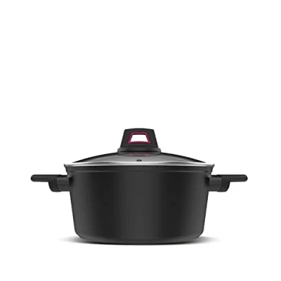 Afbeelding van Taurus Best Moments Cazuela 24 steelpan van gesmeed aluminium, diameter cm, ergonomische handgreep, alle warmtebronnen, anti aanbaklaag, vaatwasmachinebestendig, PFOA vrij, zwart