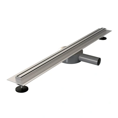 Afbeelding van Brauer Slim Douchegoot 80x3cm vloerflens draaibare sifon RVS