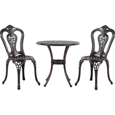Afbeelding van Beliani BOVINO Bistroset voor 2 Bruin Aluminium