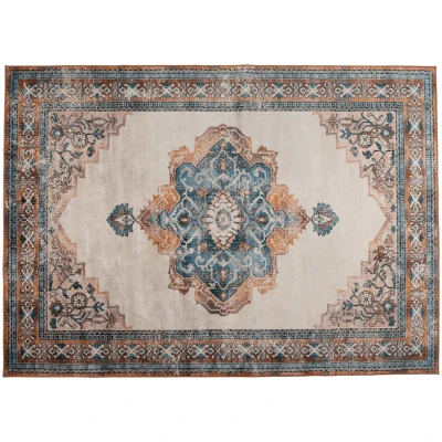 Afbeelding van Vloerkleed Mahal 200x300 cm Blauw/Oranje