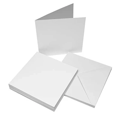 Afbeelding van Crafts UK 863 25 witte kaarten en enveloppen, 385 863, 20,8 x cm