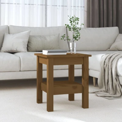 Afbeelding van Salontafel 35x35x40 cm massief grenenhout honingbruin