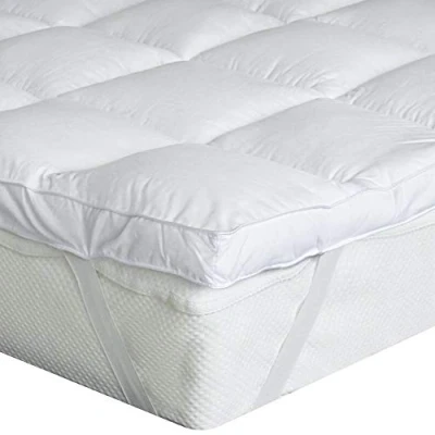 Afbeelding van Bedecor Matrastopper, topdekmatras van hoogwaardige polyester microvezel, zacht, hypoallergeen, gemakkelijk te reinigen, wit, 140 x 200 cm
