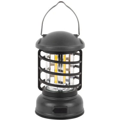 Afbeelding van Leitmotiv Tafellamp Camping Lantern Led Zwart 8.5x8.5x15cm