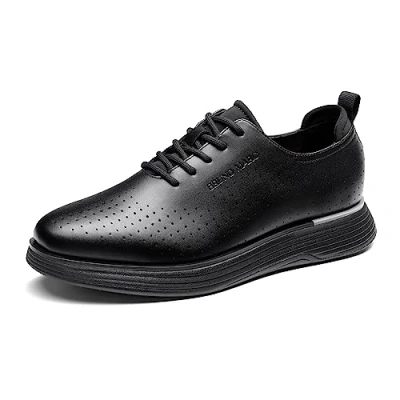 Afbeelding van Bruno Marc Modieuze formele sneakers voor heren, Oxford, klassieke casual schoenen, zwart.