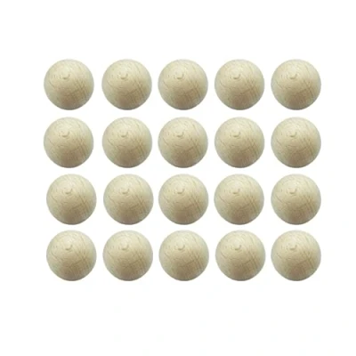 Afbeelding van GERILEO Set van 10/20 Babyvoetbalballen beukenhout, 33 mm, babyvoetbal, mini bal, voetbal, vervanging, spel (10 ballen)