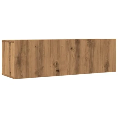 Afbeelding van Tv meubels 2 st wandgemonteerd 100x30x30 cm artisanaal eiken