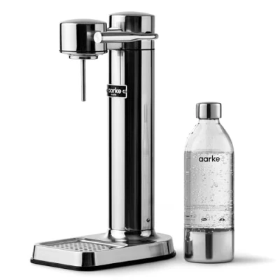 Image de Machine à eau pétillante Aarke Carbonator 3 Argent avec une bouteille PET incluse