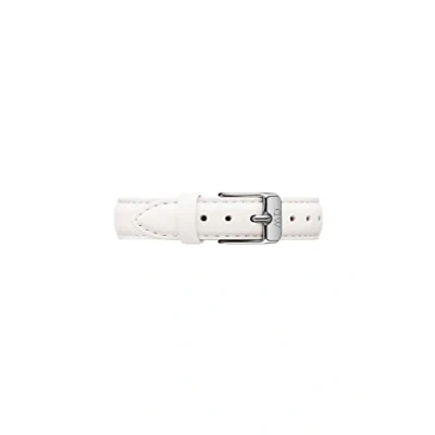 Afbeelding van Daniel Wellington Petite Bondi Leren horlogeband voor dames, wit/zilver, 12 mm, Wit, armband, Armband