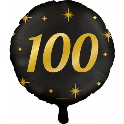 Afbeelding van Helium Ballon 100 jaar Classy 45cm per stuk