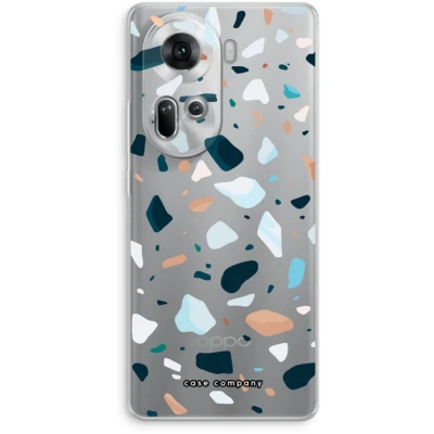 Afbeelding van Case Company® hoesje geschikt voor Oppo Reno 11 Terrazzo N13 Soft Cover Telefoonhoesje Bescherming aan alle Kanten en Schermrand