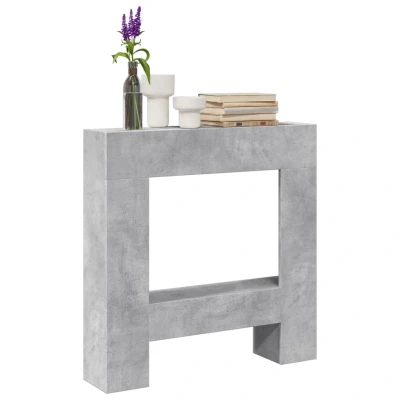 Afbeelding van vidaXL Haardombouw 81x18x82 cm bewerkt hout betongrijs