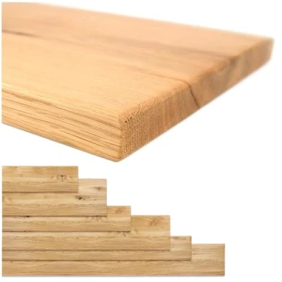 Afbeelding van 1 x wandrek van massief eiken, meerdere maten, zwevende plank, voor keuken, vensterbank, rustiek wandrek, boekendecoratie (20 cm diep, 80 breed)