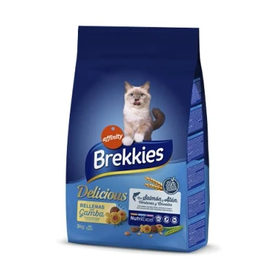Afbeelding van 2x 3kg Brekkies Feline Delicious Vis kattenvoer droog