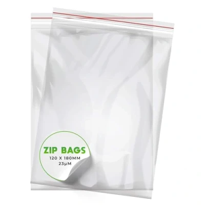 Afbeelding van V1 Trade zakken met ritssluiting, 100 stuks, x 200 mm, robuuste druksluitzakken, hersluitbare voor een betere organisatie, plastic zakken, afsluitbaar