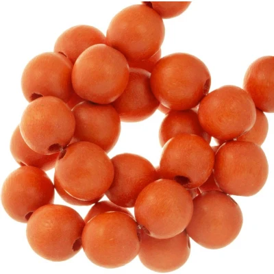 Afbeelding van Houten Kralen Intense Look (10 mm) Vibrant Orange (86 stuks)