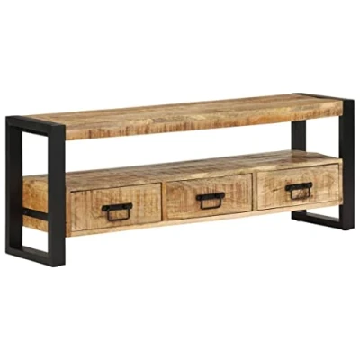 Image de vidaXL Meuble TV 120x30x45 cm Bois massif de manguier351669