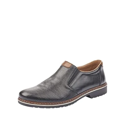 Afbeelding van Rieker 16563 mocassinheren, Mogano zwart